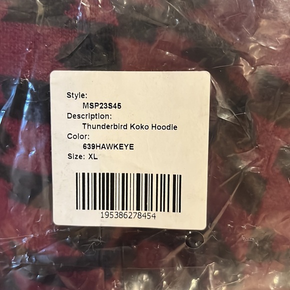 Greyson Thunderbird Koko Hoodie Hawkeye Maroon and Black Wool and Cashmere Knit - Picture 9 of 9